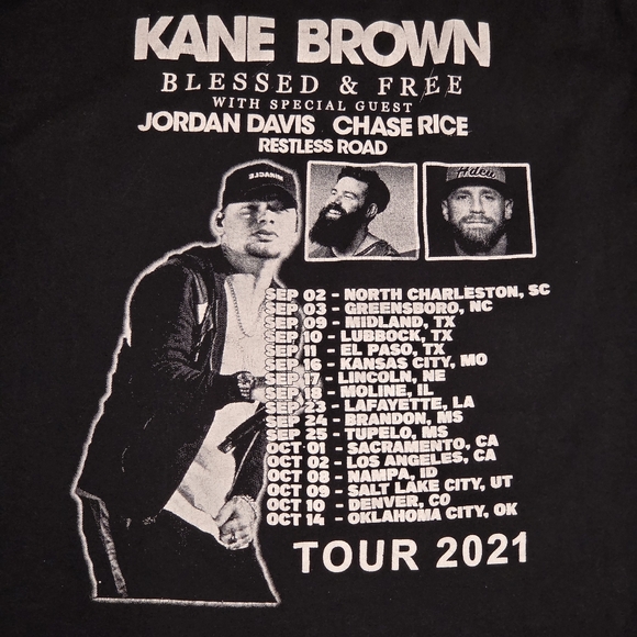 Kane Brown Black Graphic T-Shirt - Picture 4 of 6